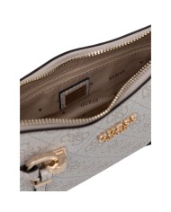 Tracolla Donna Guess Carrie 4G Logo Leather Bone White