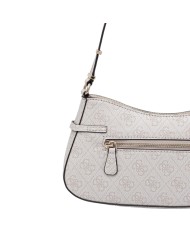 Tracolla Donna Guess Carrie 4G Logo Leather Bone White