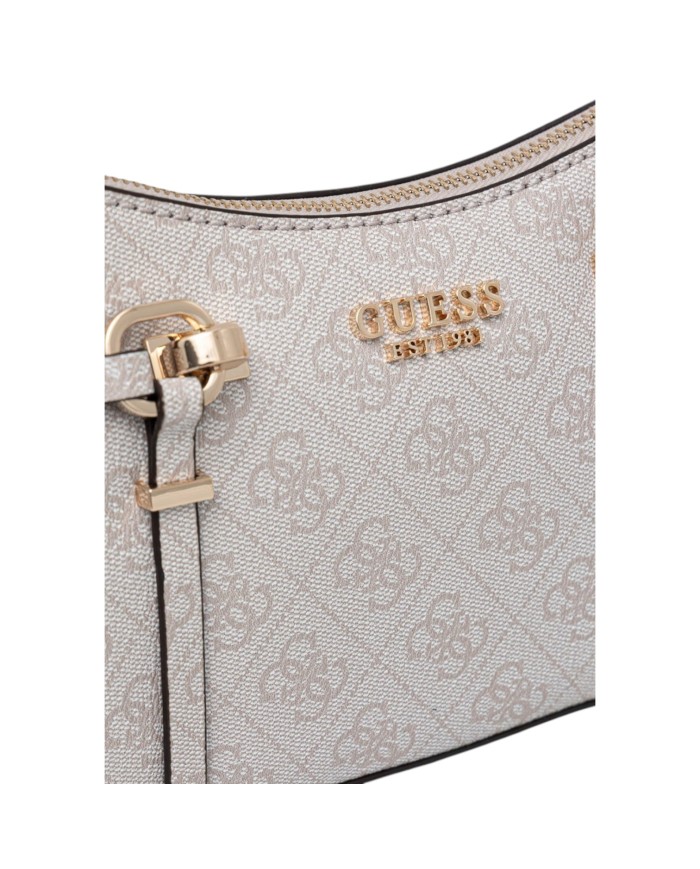 Tracolla Donna Guess Carrie 4G Logo Leather Bone White
