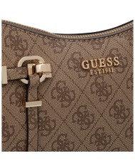 Tracolla Donna Guess Carrie 4G Logo Leather Latte Beige