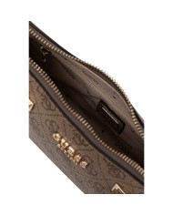 Tracolla Donna Guess Carrie 4G Logo Leather Latte Beige