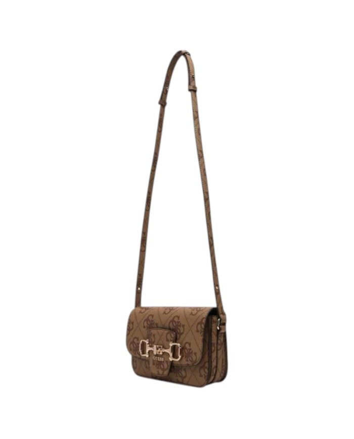 Tracolla Donna Guess Janie 4G Maxi Logo Leather Latte Beige