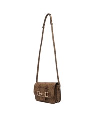 Tracolla Donna Guess Janie 4G Maxi Logo Leather Latte Beige