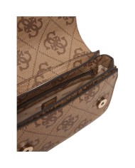 Tracolla Donna Guess Janie 4G Maxi Logo Leather Latte Beige