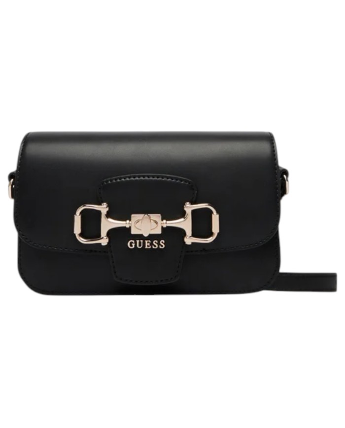 Tracolla Donna Guess Janie Leather Black