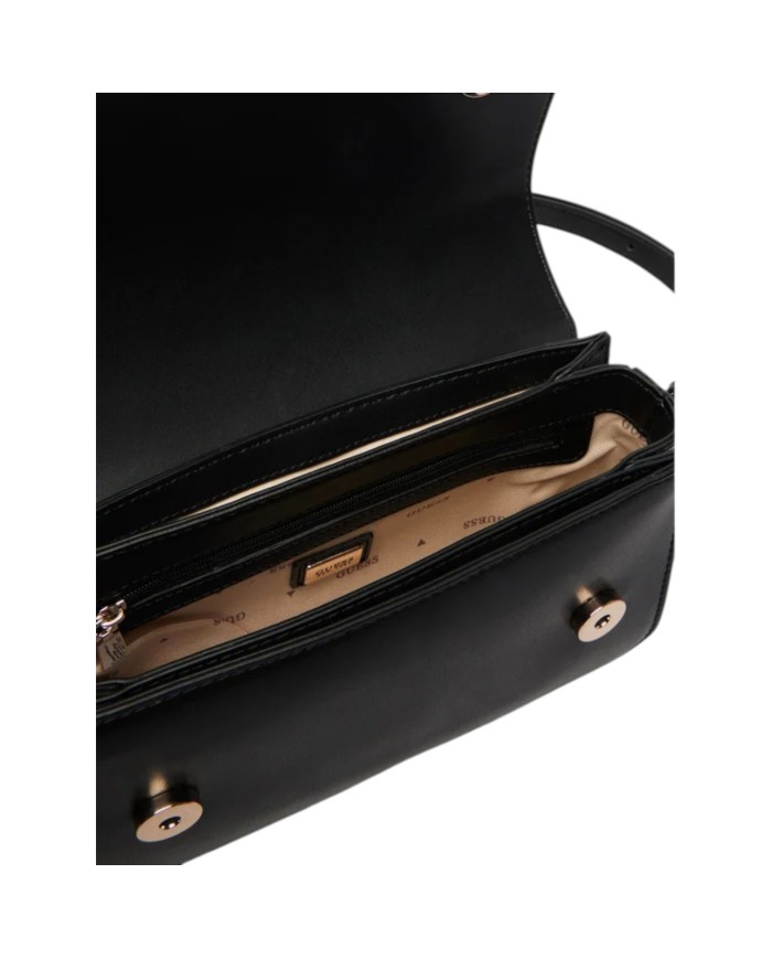 Tracolla Donna Guess Janie Leather Black