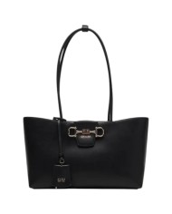 Borsa Donna Guess Shopper Janie Con Tracolla Leather Black