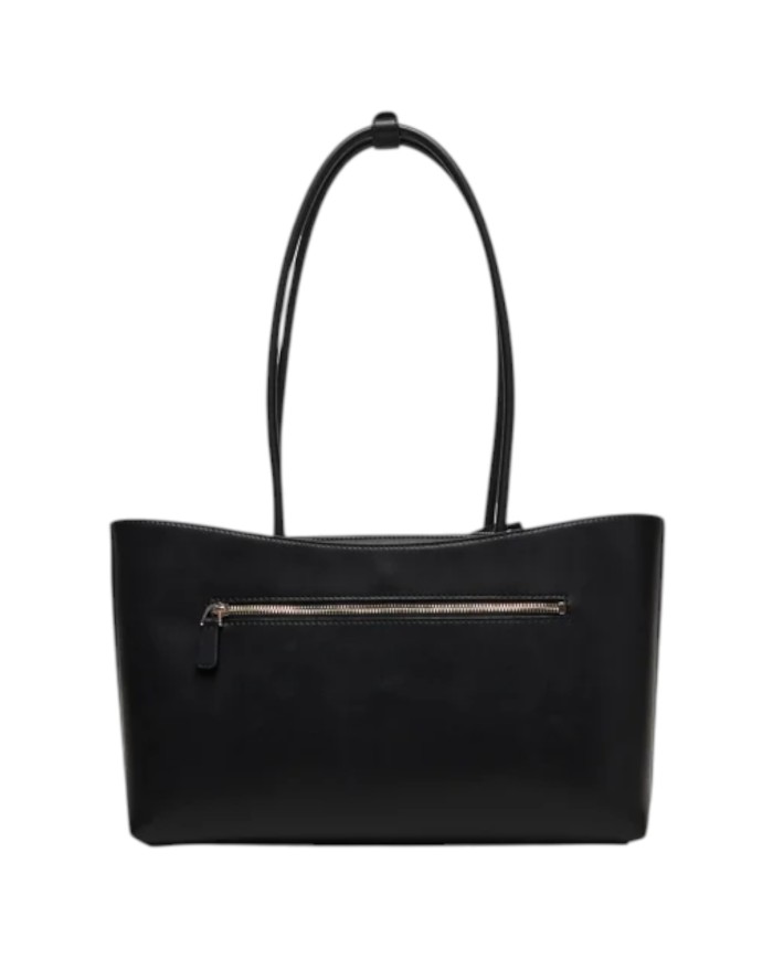 Borsa Donna Guess Shopper Janie Con Tracolla Leather Black