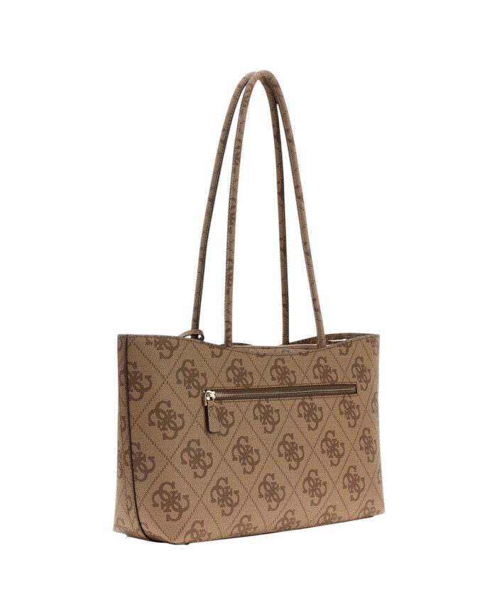Borsa Donna Guess Janie 4G Logo Con Tracolla Leather Latte Beige
