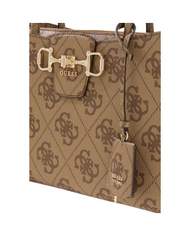 Borsa Donna Guess Janie 4G Logo Con Tracolla Leather Latte Beige