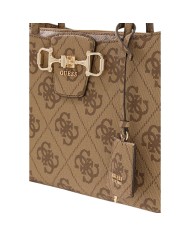 Borsa Donna Guess Janie 4G Logo Con Tracolla Leather Latte Beige