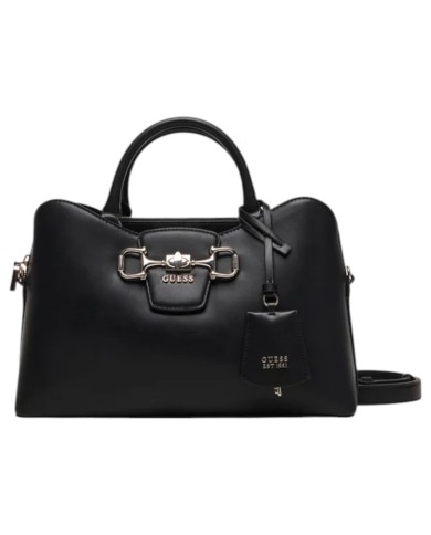 Borsa A Mano Donna Guess Janie Con Tracolla Leather Black