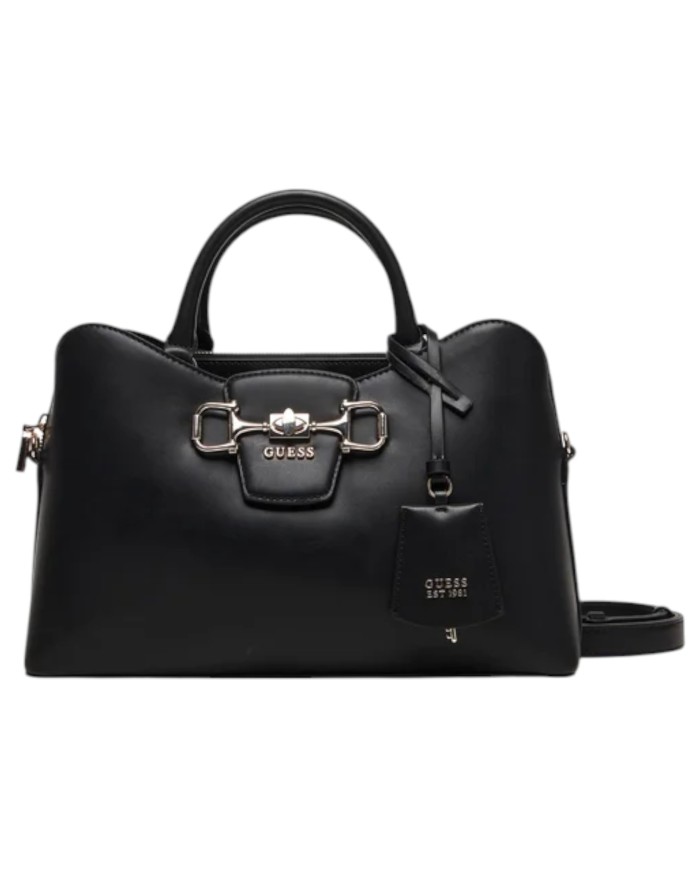 Borsa A Mano Donna Guess Janie Con Tracolla Leather Black
