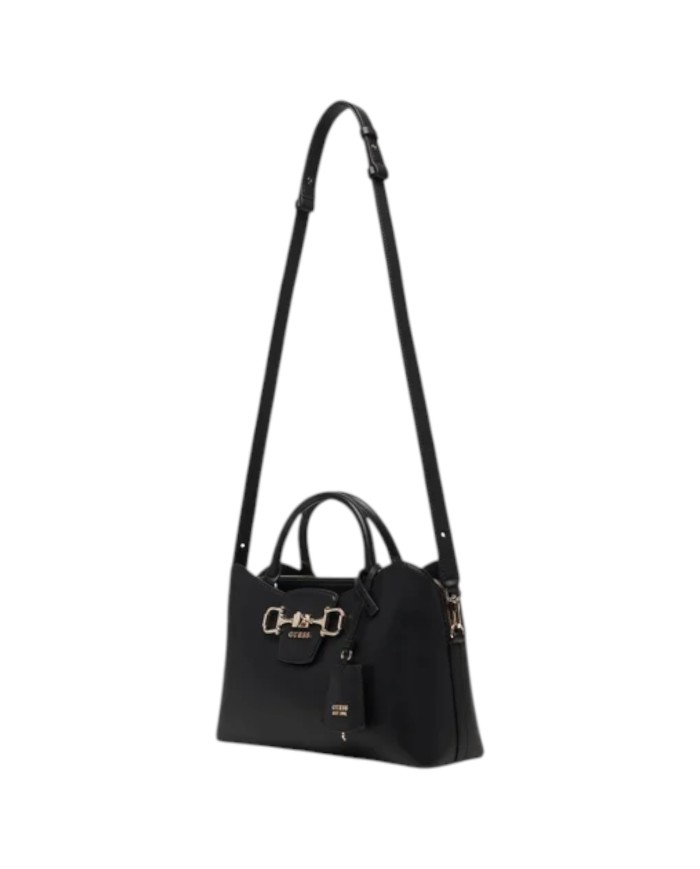 Borsa A Mano Donna Guess Janie Con Tracolla Leather Black