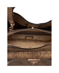 Borsa A Mano Guess Donna Meridian II Con Tracolla 4G Logo Leather Latte Beige