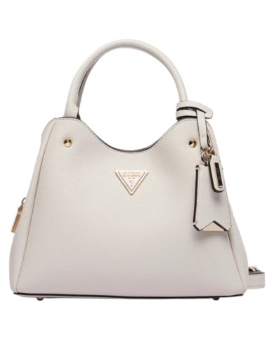 Borsa A Mano Guess Donna Meridian II Con Tracolla Leather Ivory