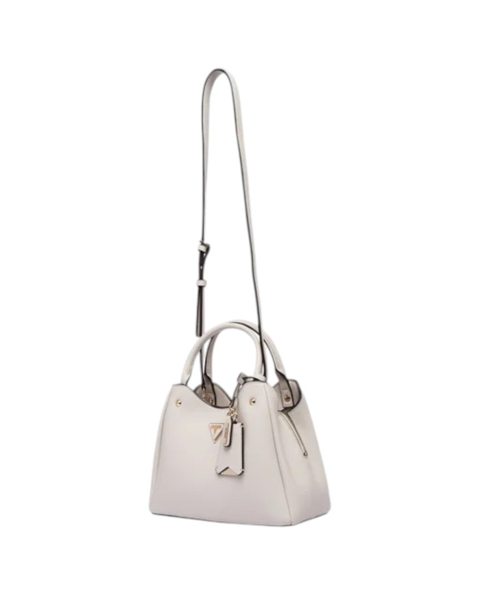 Borsa A Mano Guess Donna Meridian II Con Tracolla Leather Ivory