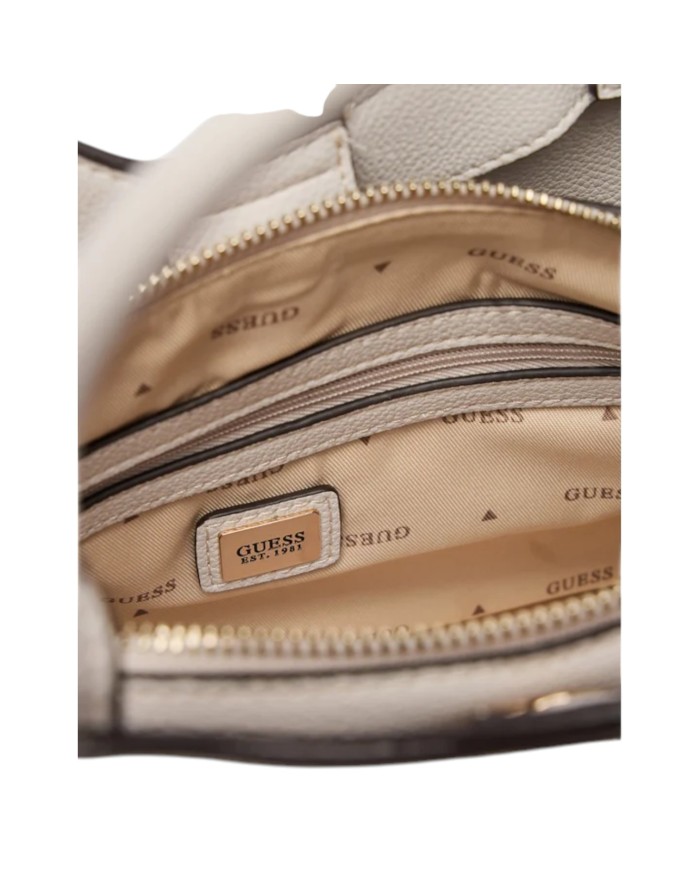 Borsa A Mano Guess Donna Meridian II Con Tracolla Leather Ivory