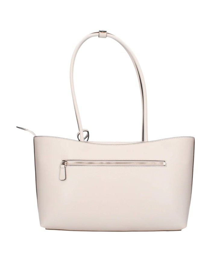 Borsa Donna Guess Shopper Janie Con Tracolla Leather Stone