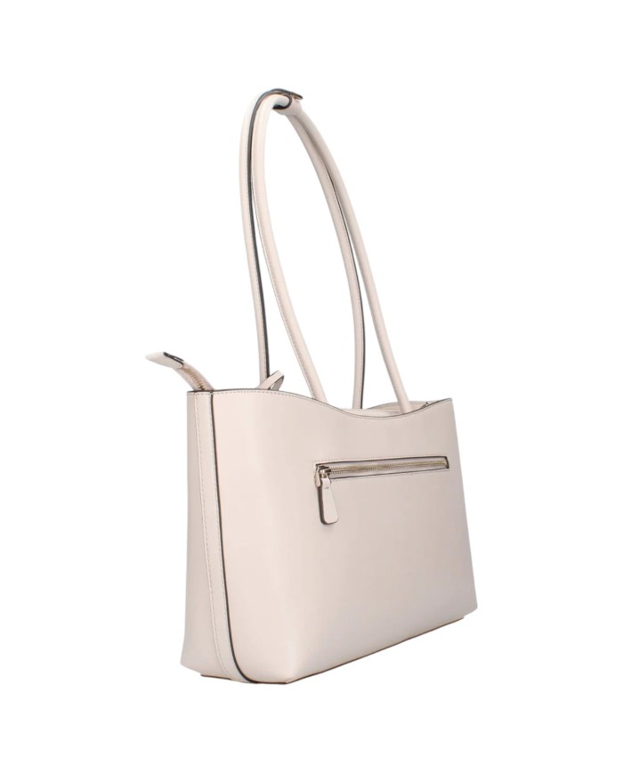 Borsa Donna Guess Shopper Janie Con Tracolla Leather Stone