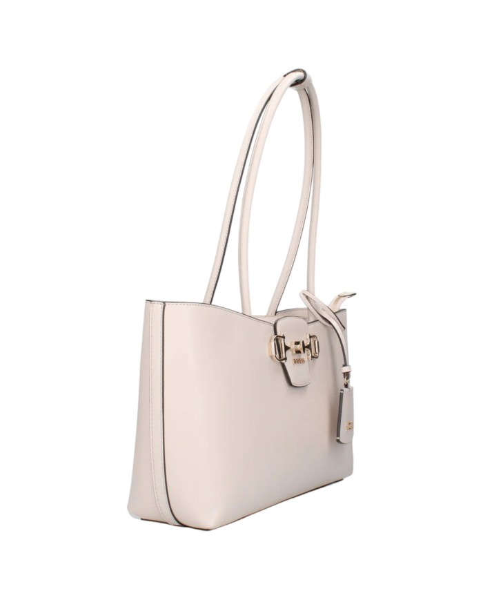 Borsa Donna Guess Shopper Janie Con Tracolla Leather Stone