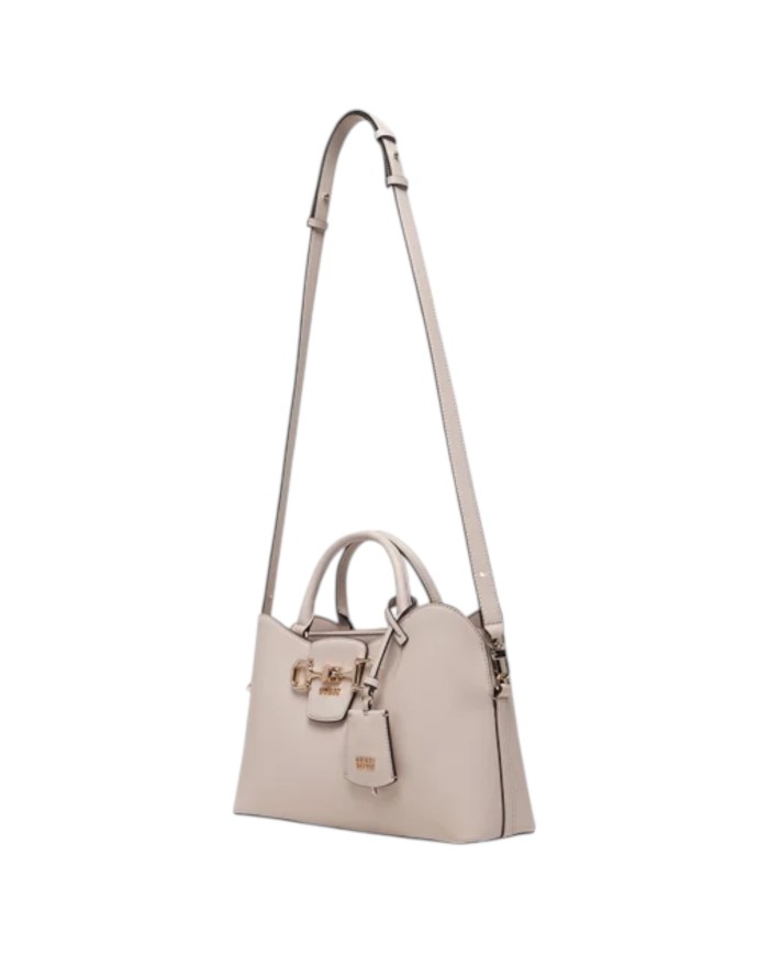 Borsa A Mano Donna Guess Janie Con Tracolla Leather Stone