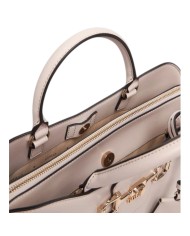 Borsa A Mano Donna Guess Janie Con Tracolla Leather Stone