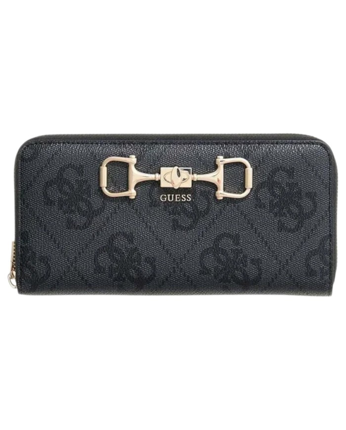 Portafoglio Donna Guess Janie 4G Logo Leather Coal Black