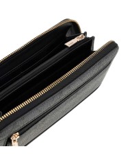 Portafoglio Donna Guess Janie 4G Logo Leather Coal Black