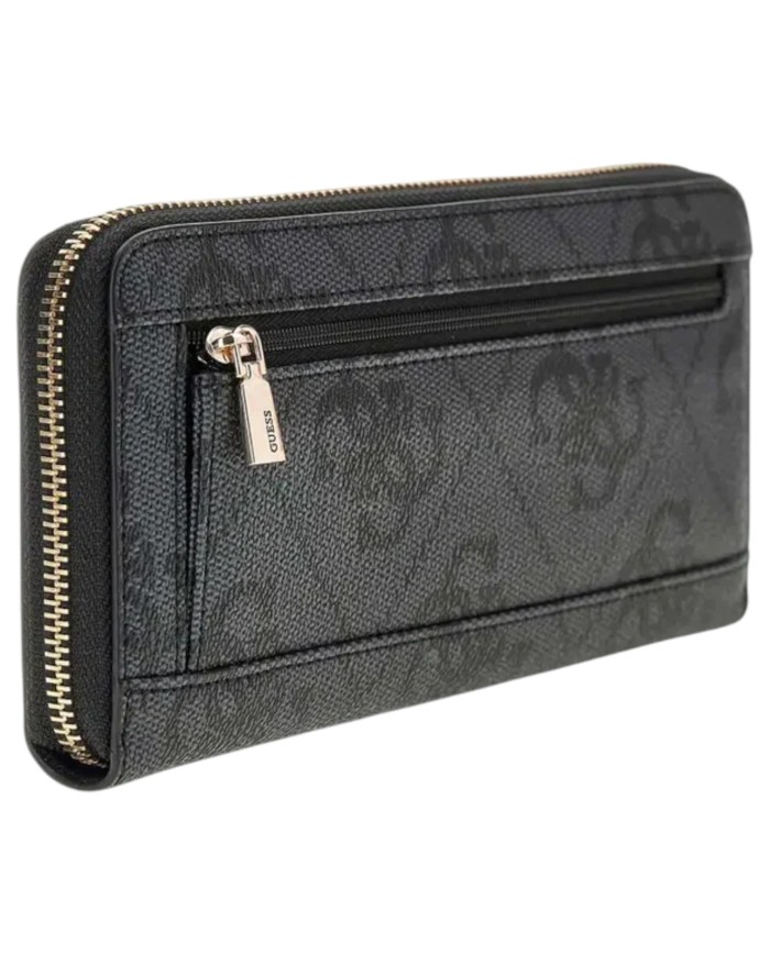 Portafoglio Donna Guess Janie 4G Logo Leather Coal Black