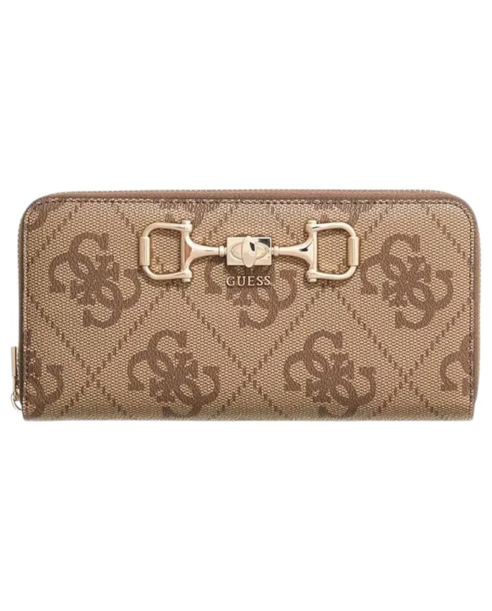 Portafoglio Donna Guess Janie 4G Logo Leather Latte Beige