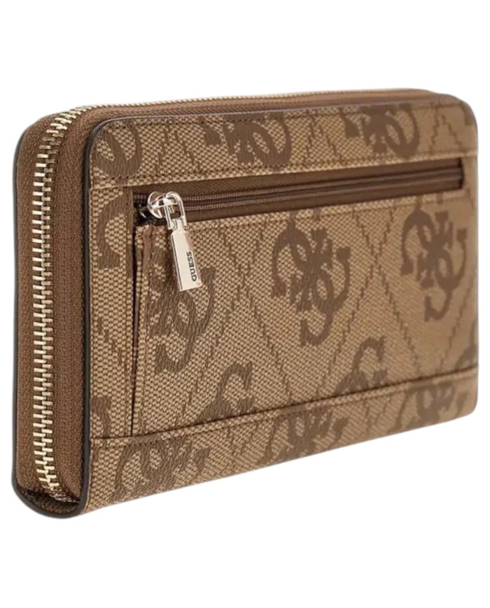 Portafoglio Donna Guess Janie 4G Logo Leather Latte Beige