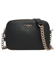 Tracolla Donna Guess Noelle II Saffiano Leather Black