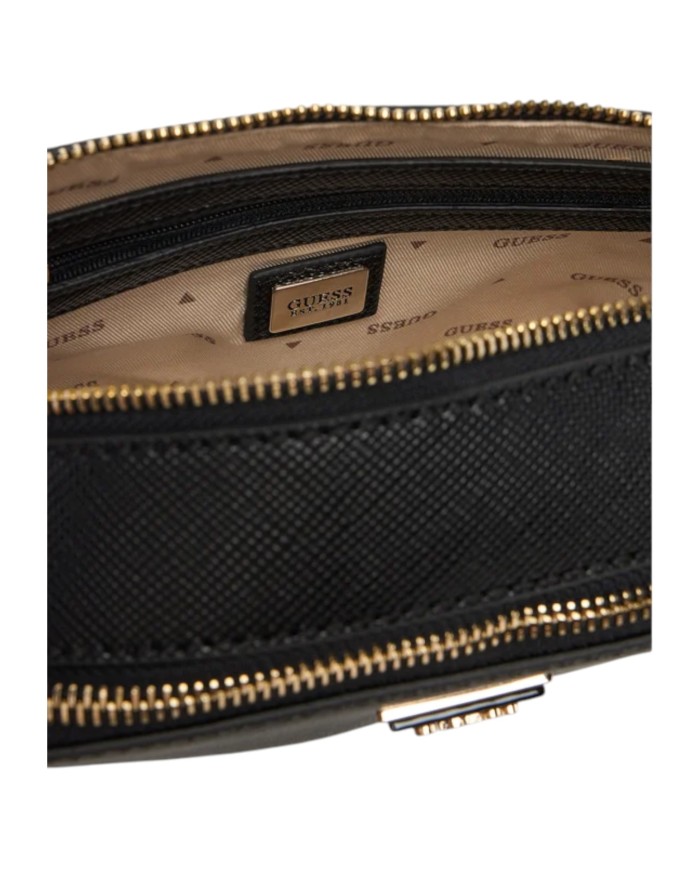 Tracolla Donna Guess Noelle II Saffiano Leather Black