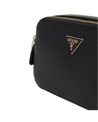 Tracolla Donna Guess Noelle II Saffiano Leather Black