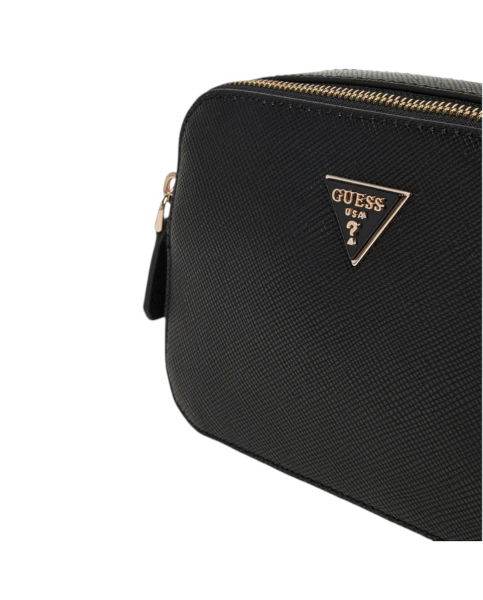 Tracolla Donna Guess Noelle II Saffiano Leather Black