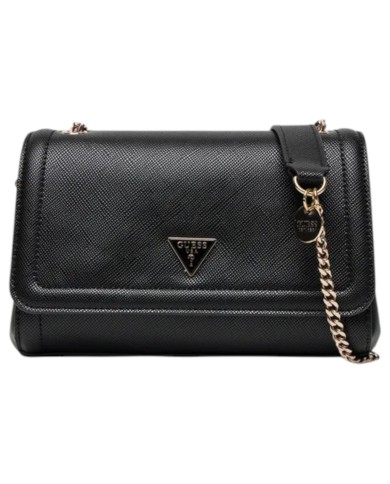 Tracolla Donna Guess Noelle II Saffiano Leather Black