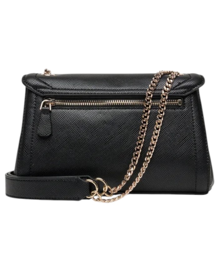 Tracolla Donna Guess Noelle II Saffiano Leather Black