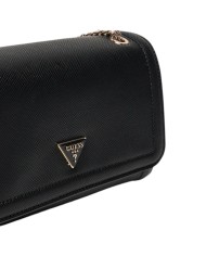 Tracolla Donna Guess Noelle II Saffiano Leather Black