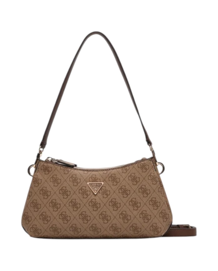 Tracolla Donna Guess Noelle II Mini 4G Logo Leather Latte Brown