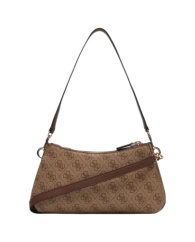 Tracolla Donna Guess Noelle II Mini 4G Logo Leather Latte Brown