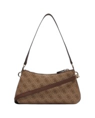Tracolla Donna Guess Noelle II Mini 4G Logo Leather Latte Brown