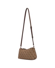 Tracolla Donna Guess Noelle II Mini 4G Logo Leather Latte Brown