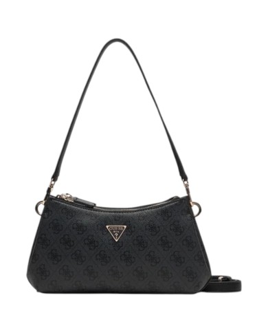 Tracolla Donna Guess Noelle II Mini 4G Logo Leather Coal
