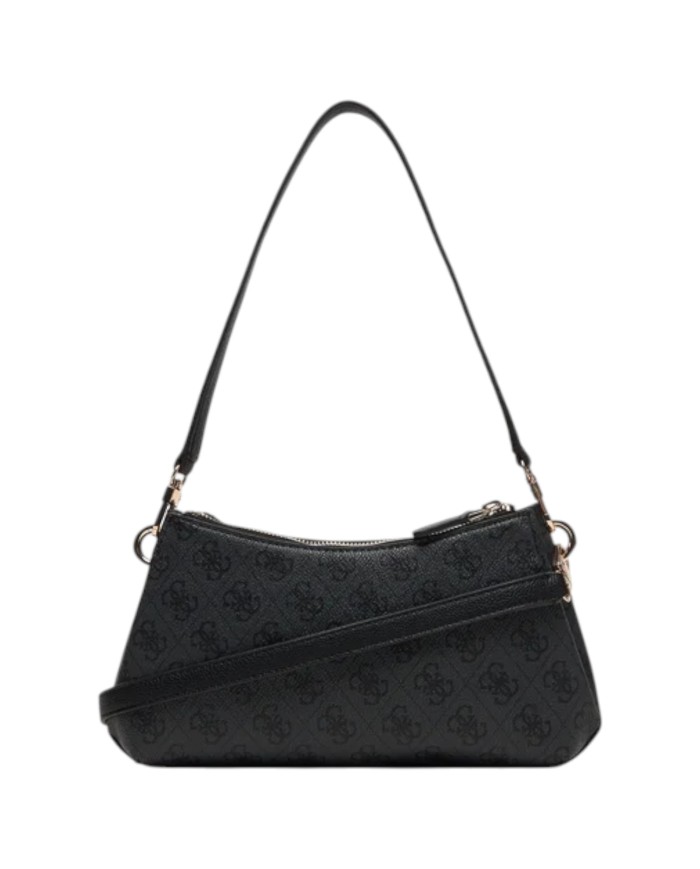 Tracolla Donna Guess Noelle II Mini 4G Logo Leather Coal
