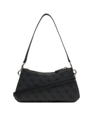 Tracolla Donna Guess Noelle II Mini 4G Logo Leather Coal