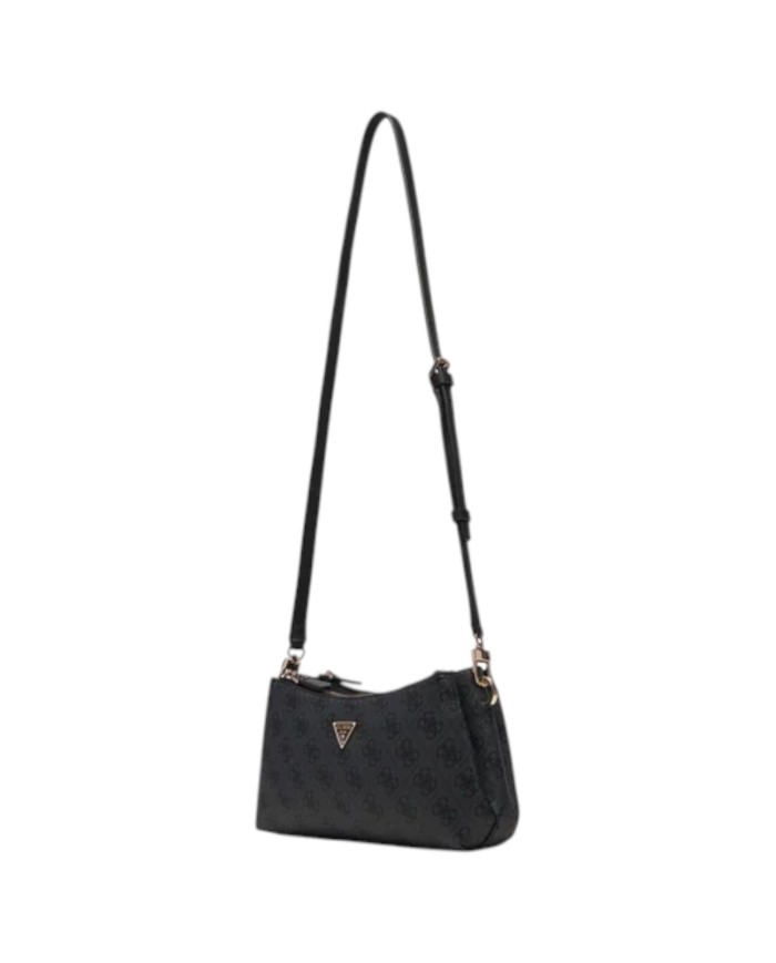 Tracolla Donna Guess Noelle II Mini 4G Logo Leather Coal