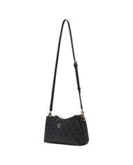 Tracolla Donna Guess Noelle II Mini 4G Logo Leather Coal
