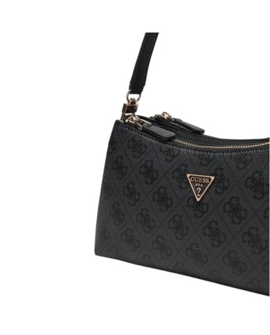 Tracolla Donna Guess Noelle II Mini 4G Logo Leather Coal