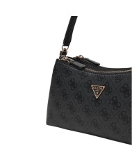 Tracolla Donna Guess Noelle II Mini 4G Logo Leather Coal